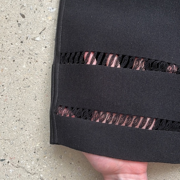 LIKE NEW Alexander Wang Bodycon Skirt with Cut Outs in Black - Picture 3 of 4